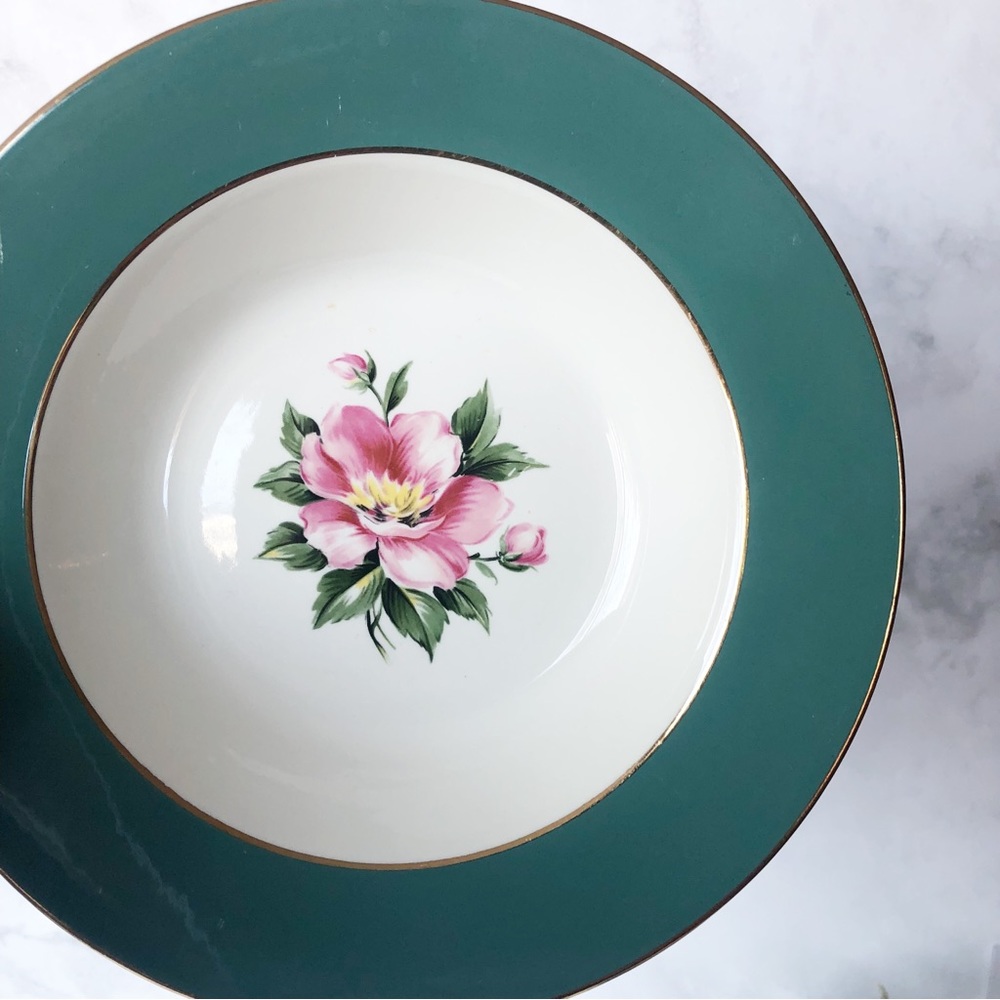 Set of Two Homer Laughlin Cavalier Eggshell 1950s Vintage Soup Bowls/Salad Bowls - Picture 5 of 8